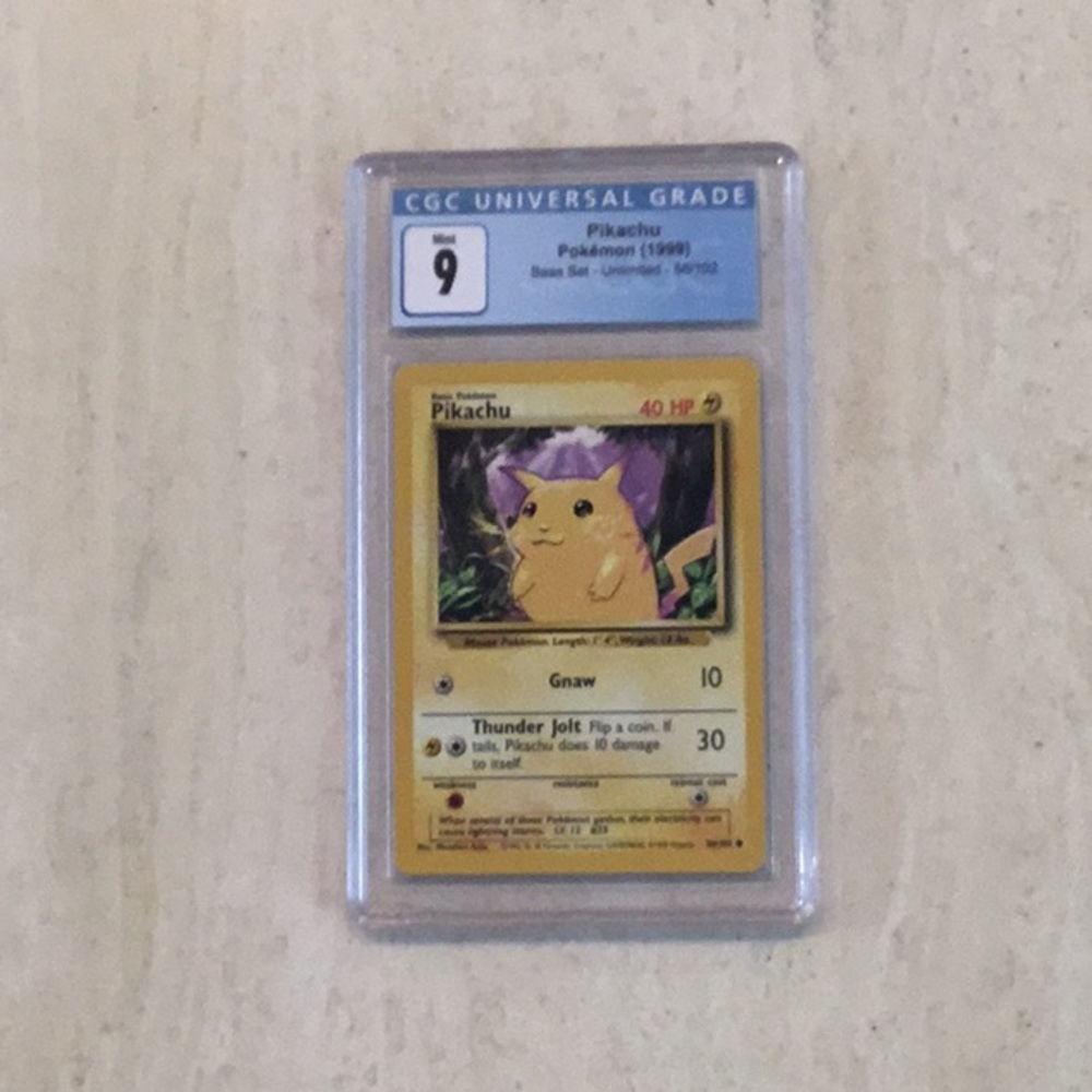 Pokémon Pikachu 58/102 Yellow Cheeks Base Set 1999 CGC 9 - Picture 4 of 10